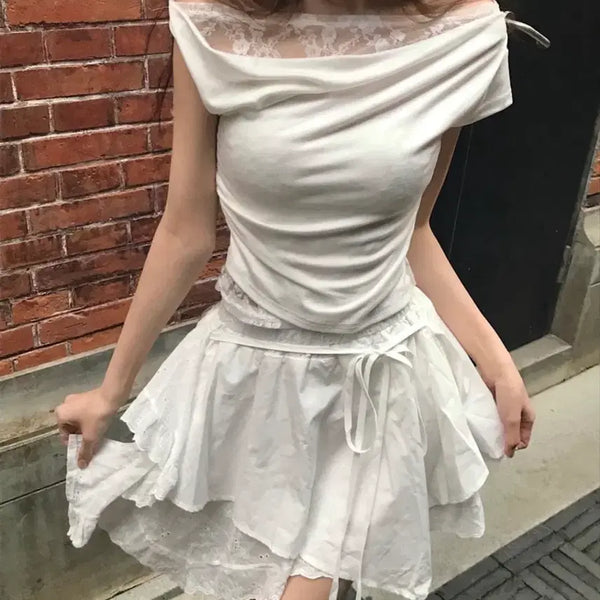 [BUNJANG] Cloud Emotion Bohemian Triang Cut Layer Wrap Skirt / 클라우드이모션 보헤미안 트리앙 컷팅 레이어 랩 SK