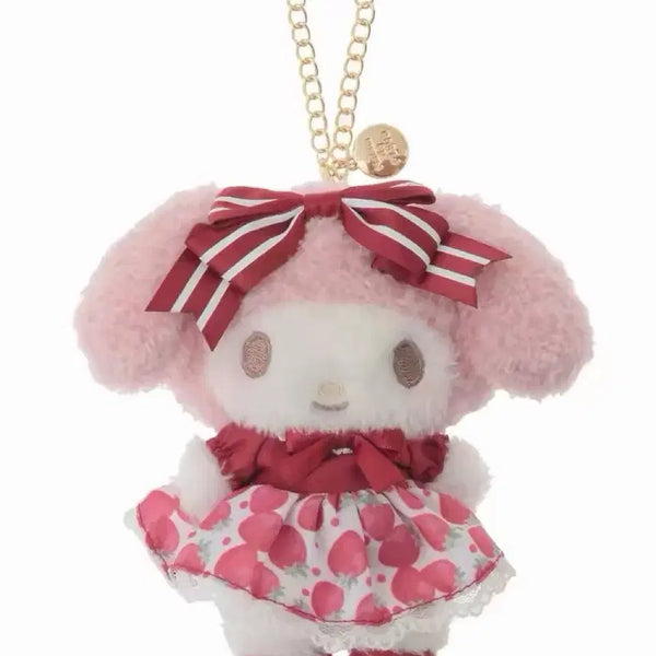 [BUNJANG] Sanrio My Melody Maison de Fleur Strawberry Mascot Keychain / 산리오 메종드플뢰르 딸기 마이멜로디 마스코트 키링 인형 마멜 sanrio
