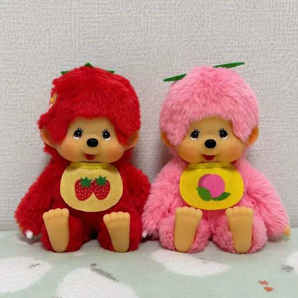 [BUNJANG] Monchhichi Fruit Series Strawberry & Peach Bundle Set / (새상품)과일 시리즈 딸기&복숭아 몬치치 일괄판매