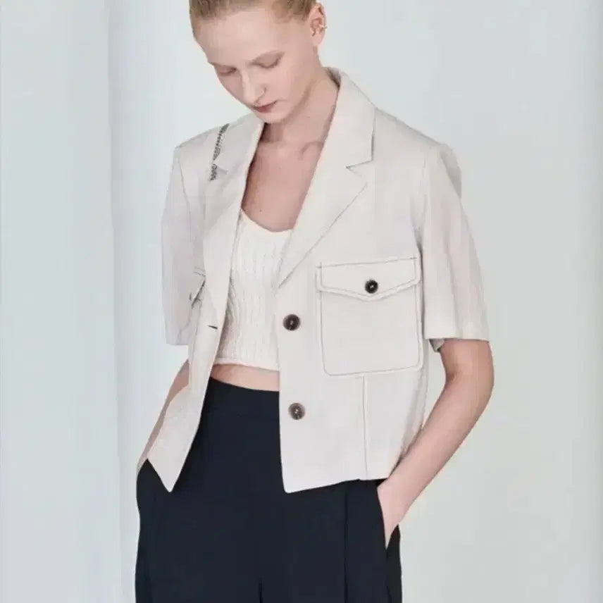 [BUNJANG] LOEUVRE Stitch Single Jacket Size 01 / 루에브르 LOEUVRE 스티치자켓 1