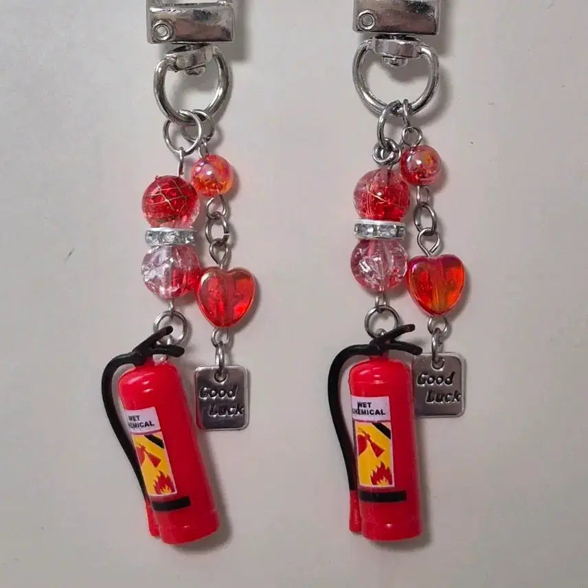 [BUNJANG] Fire Extinguisher Bead Keychain / 소화기키링 비즈키링