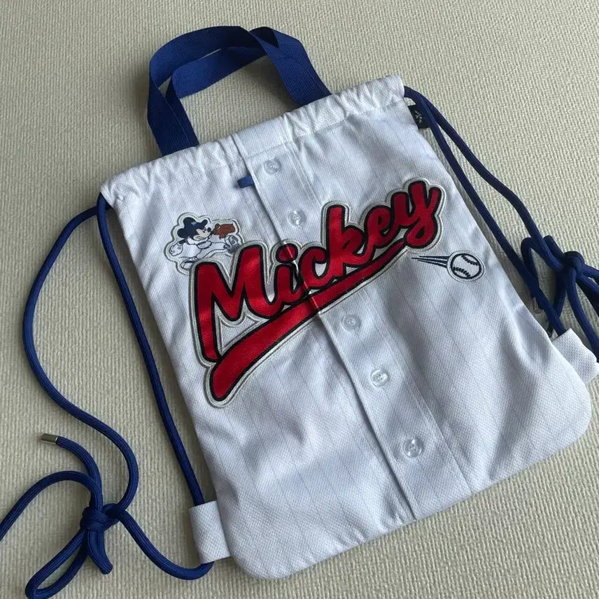 [BUNJANG] Disney Mickey Mouse Baseball Gym Sack / 미키 디즈니 야구 짐색
