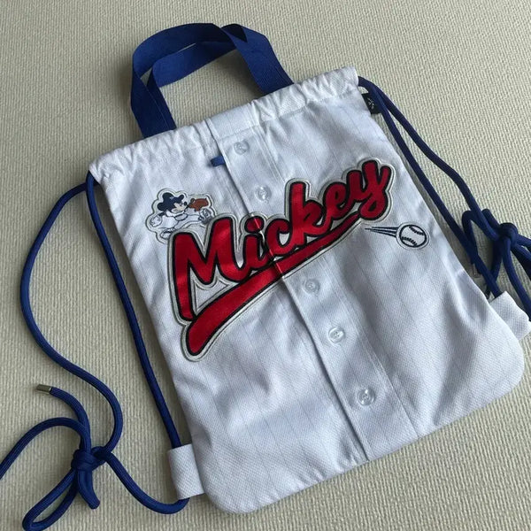 [BUNJANG] Disney Mickey Mouse Baseball Gym Sack / 미키 디즈니 야구 짐색