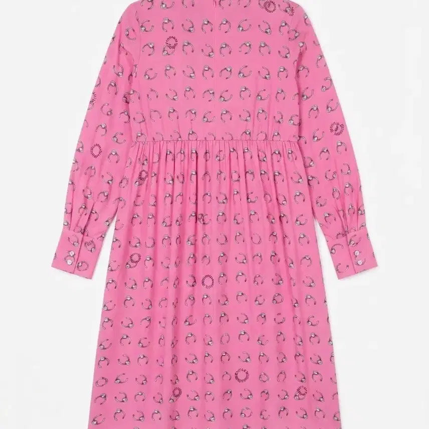[BUNJANG] Moschino Pink Chain Pattern Long Dress / 모스키노 핑크 체인 패턴 롱 원피스