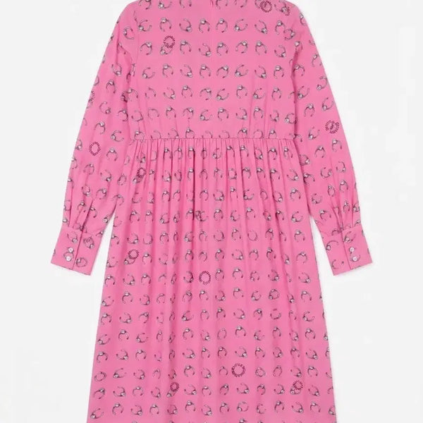 [BUNJANG] Moschino Pink Chain Pattern Long Dress / 모스키노 핑크 체인 패턴 롱 원피스