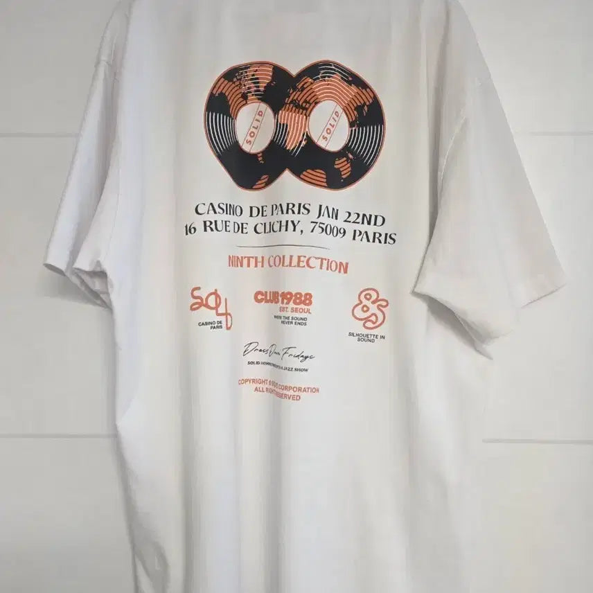 [BUNJANG] Solid Homme Record Short Sleeve T-Shirt Size 48 / 솔리드옴므 레코드 반팔 티셔츠 48사이즈