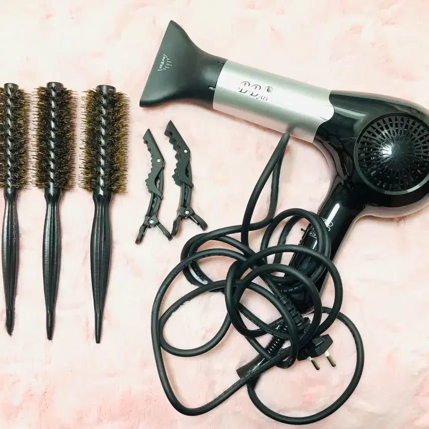 [BUNJANG] Hairdressing National Examination Tool Set - Dryer, Roll Brush, Clips / 헤어 미용 국가고시 자격 시험 드라이/롤빗/집게핀 세트