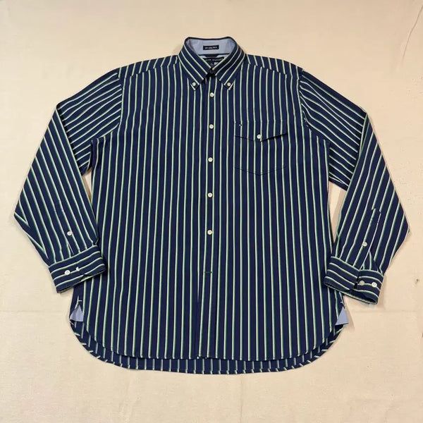 [BUNJANG] Tommy Hilfiger Men's One Pocket Stripe Shirt M / M) 타미힐피거 원포켓 스트라이프 셔츠 F6