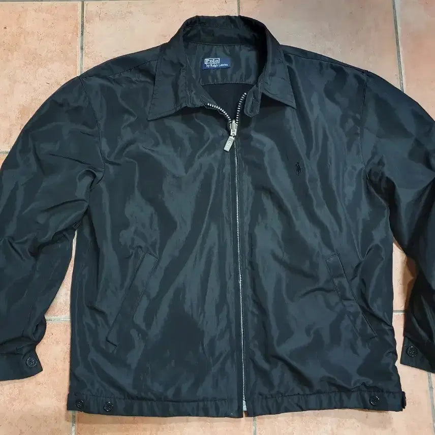 [BUNJANG] 90s Polo Ralph Lauren Fleece Lined Harrington Jacket (Black/M) / [90's 빈티지] 폴로 랄프로렌 플리스 안감 해링턴 자켓 (블랙/M)