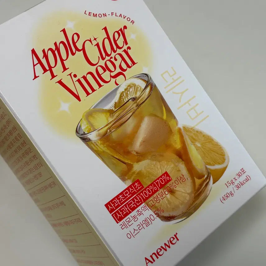 [BUNJANG] Anuer Lessabi Lemon Apple Cider Vinegar Drink (30 count, 450g) / 아뉴어 레사비 레몬맛 애플사이다비니거 애사비 30개입 450g