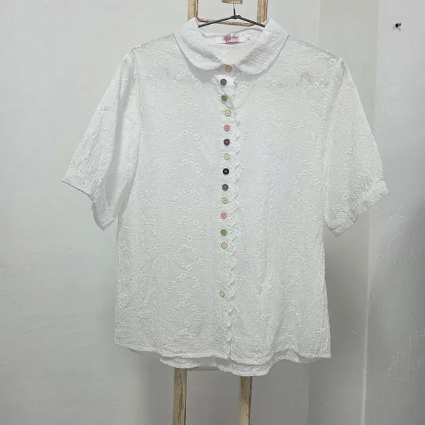 [BUNJANG] Embroidered Blouse / 자수 블라우스