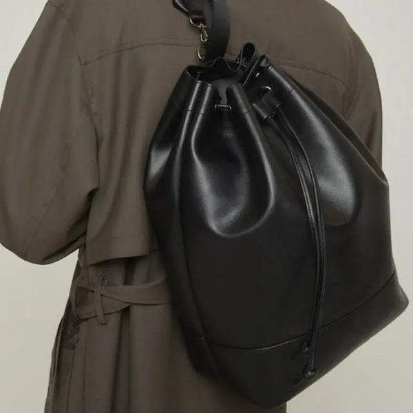 [BUNJANG] Leather Hijab-Shaped Backpack Crossbody Bag / 가죽 백팩 보자기 여행 크로스백 판매