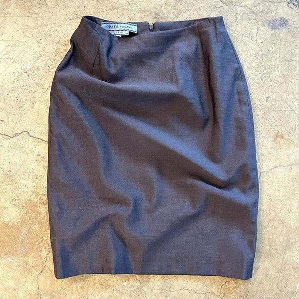 [BUNJANG] PRADA MILANO Grey Office Skirt / PRADA MILANO 프라다 그레이 오피스 스커트
