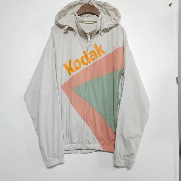 [BUNJANG] Kodak Color Block Hooded Windbreaker / 코닥 컬러블록 얇은 후드 바람막이