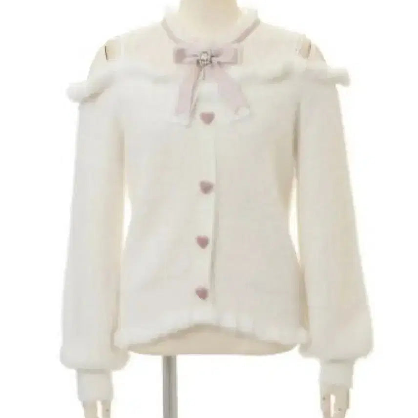[BUNJANG] LIZLISA Angora Knit White/Pink / 리즈리사 앙고라 니트 흰핑 정품 판매