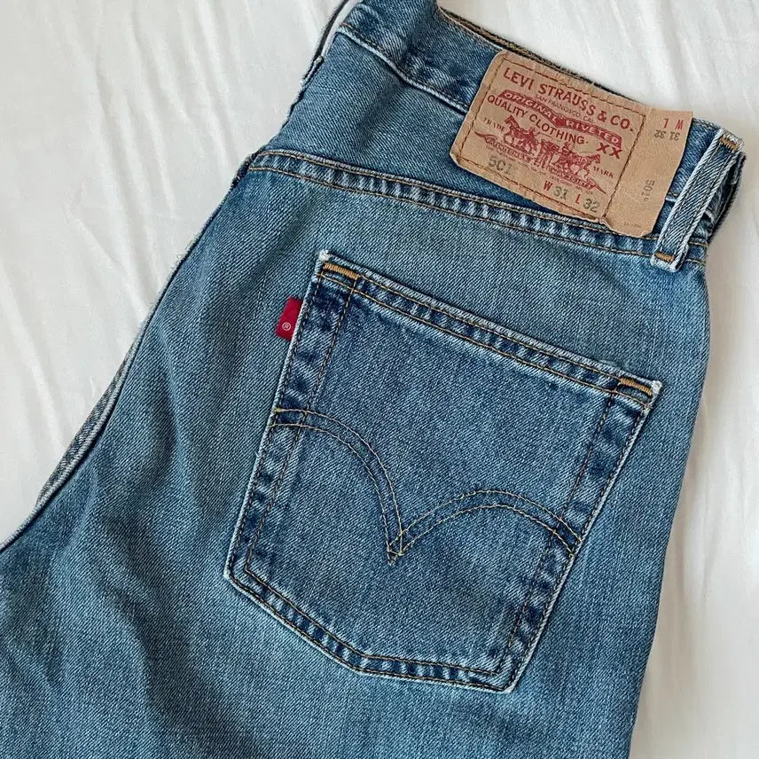[BUNJANG] Vintage Levi's 501 Button Fly Denim Jeans W31 L32 / 빈티지 리바이스 501 버튼 플라이 W31 L32 데님 청바지
