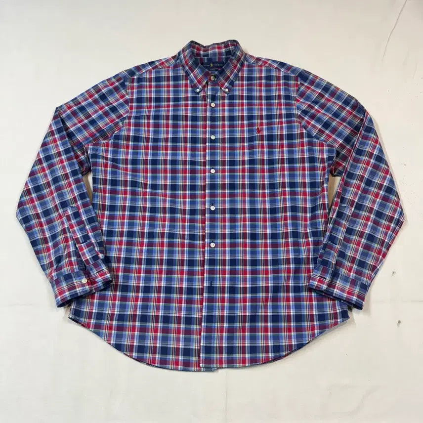 [BUNJANG] Polo Ralph Lauren Classic Poplin Check Shirt XL / XL) 폴로 랄프로렌 클래식 포플린 체크 셔츠 F8