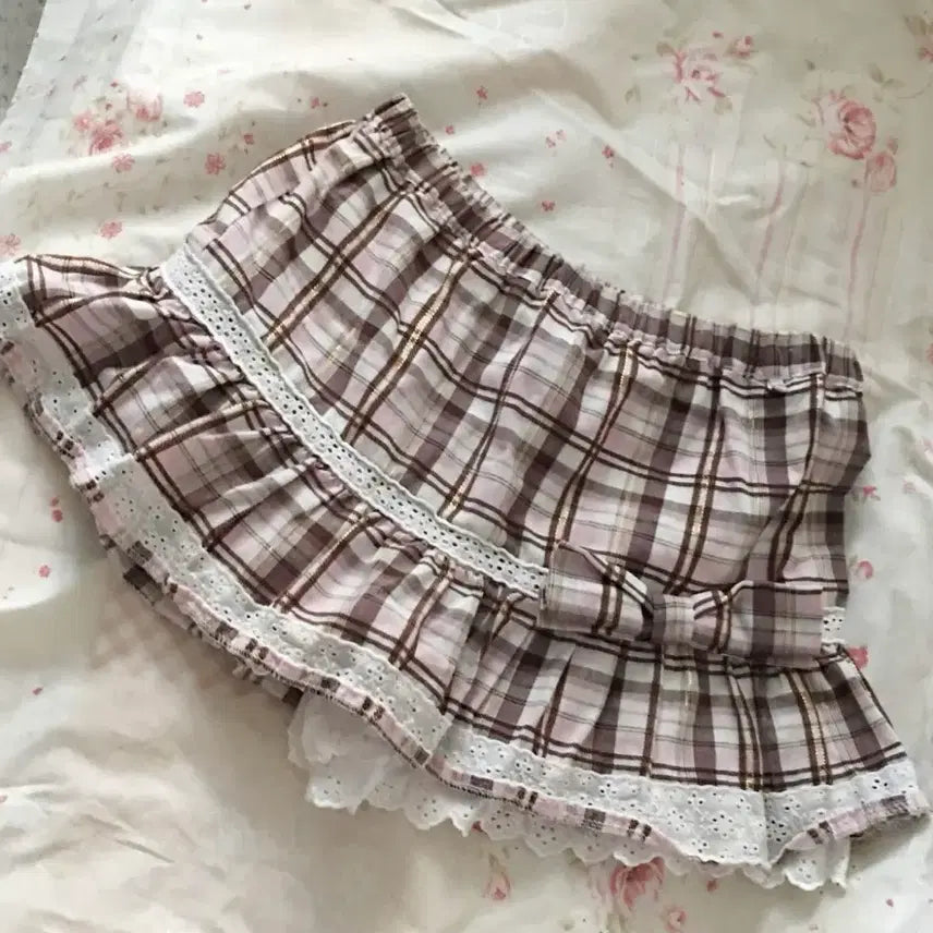 [BUNJANG] Rizrisa Axizfarm Style Vintage Dot Argyle Ribbon Culottes / 큐롯 빈티지 리즈리사 엑시즈팜 stc 히메갸루 라떼갸루 리본 대장 고전 도트 아가일