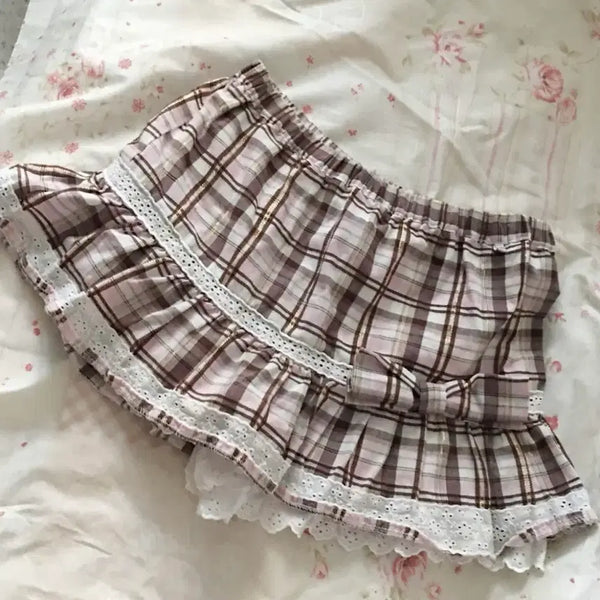 [BUNJANG] Rizrisa Axizfarm Style Vintage Dot Argyle Ribbon Culottes / 큐롯 빈티지 리즈리사 엑시즈팜 stc 히메갸루 라떼갸루 리본 대장 고전 도트 아가일