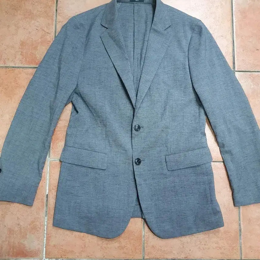 [BUNJANG] ANDZ Men's Hybrid Linen Stretch Jacket (Light Grey, Size 100) / [A급/100] 앤드지 남성 하이브리드 린넨 스트레치 자켓 (그레이)
