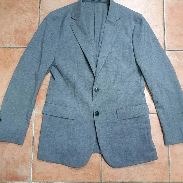[BUNJANG] ANDZ Men's Hybrid Linen Stretch Jacket (Light Grey, Size 100) / [A급/100] 앤드지 남성 하이브리드 린넨 스트레치 자켓 (그레이)