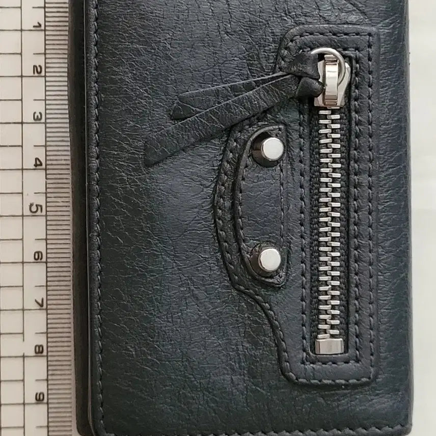 [BUNJANG] Balenciaga Wrinkled Leather 3-Fold Mini Wallet / 발렌시아가 3단 미니지갑
