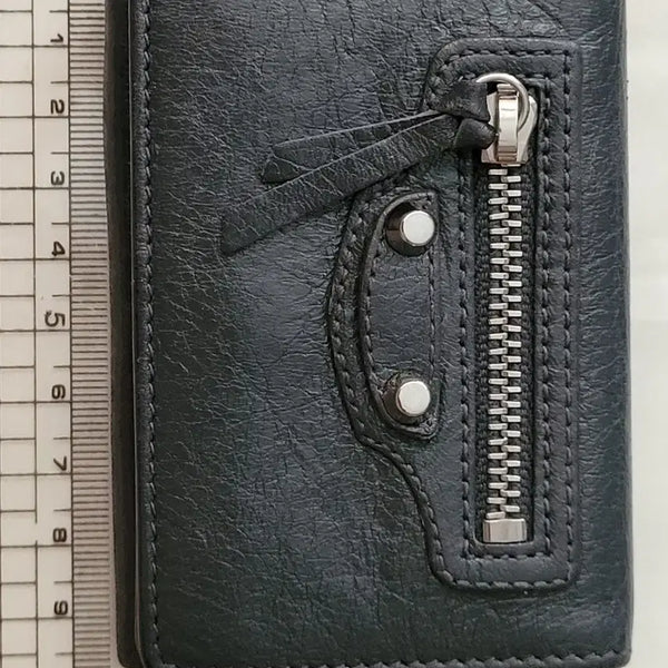 [BUNJANG] Balenciaga Wrinkled Leather 3-Fold Mini Wallet / 발렌시아가 3단 미니지갑