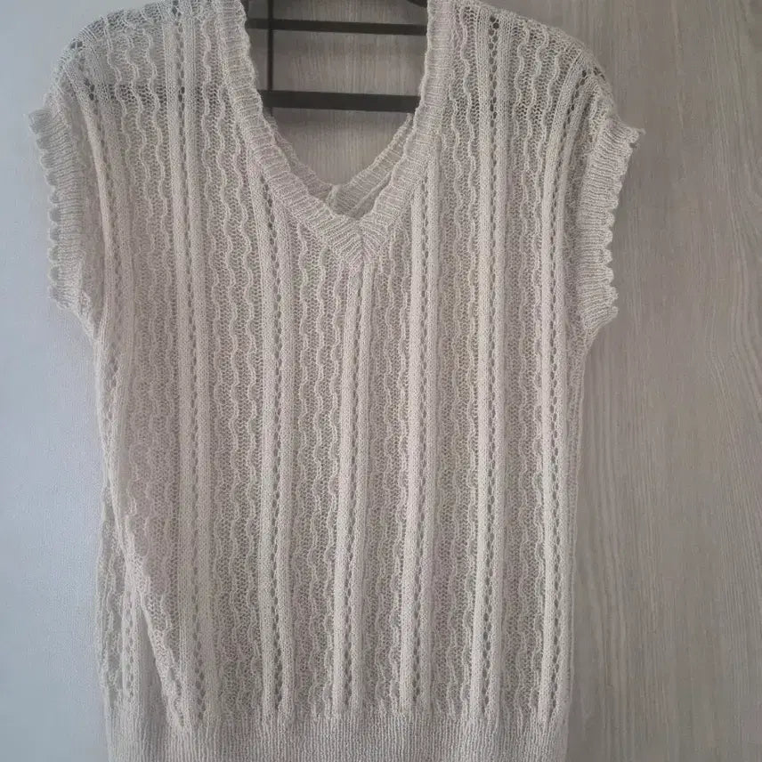 [BUNJANG] Knit Vest - Ivory / 새상품)니트 베스트 아이보리