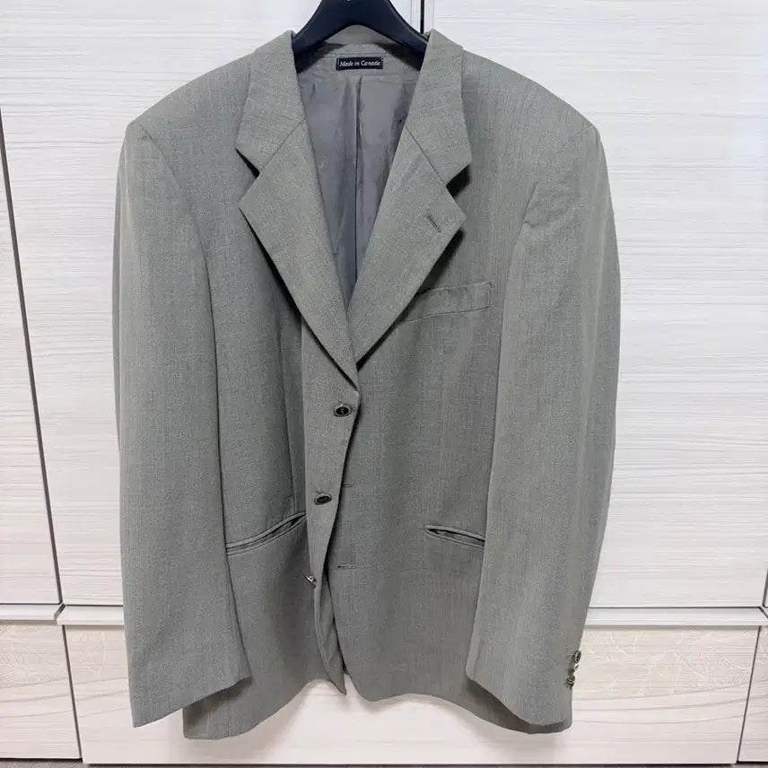 [BUNJANG] Yves Saint Laurent Logo Button Beige Jacket / (도쿄빈티지) 입생로랑 로고 단추 베이지 자켓