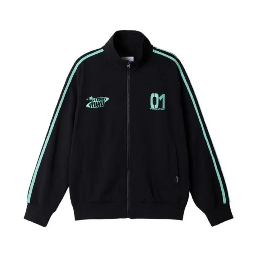 [BUNJANG] SPAO Hatsune Miku Collaboration Track Jacket Black / 하츠네미쿠 스파오 트랙 자켓 블랙