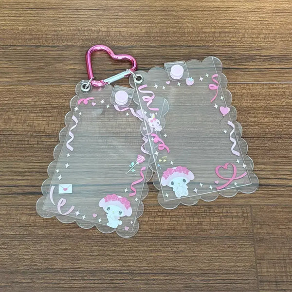 [BUNJANG] Sanrio My Melody Carabiner IC Card Case Pink Photocard Holder / 산리오 카라비너 ic 카드 케이스 마이멜로디 핑크 포카 홀더