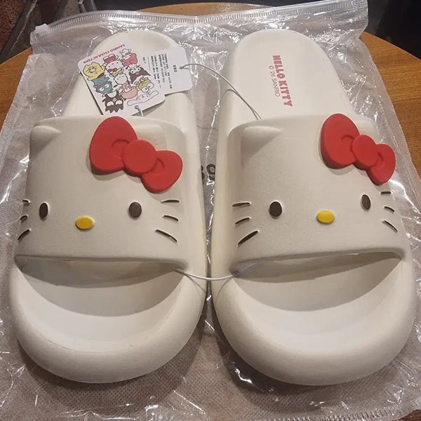 [BUNJANG] Hello Kitty Slippers White / 헬로키티 키티 슬리퍼 화이트