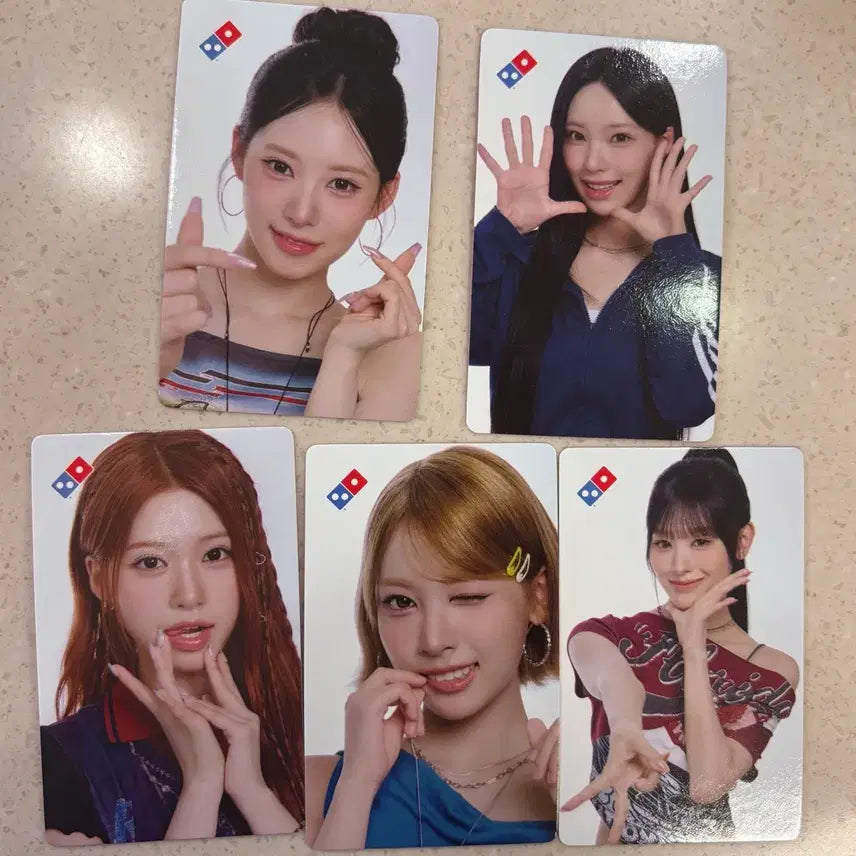 [BUNJANG] Lecenne 5-Member Photocard Set Domino's Pizza Goods / 르센느 포토카드 5종 세트 도미노피자 굿즈