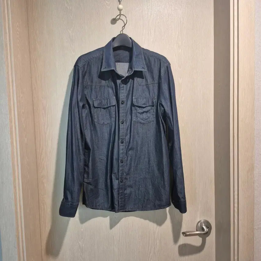[BUNJANG] Men's Blue Denim Shirt Size L / 청 데님 셔츠 남성용사이즈L