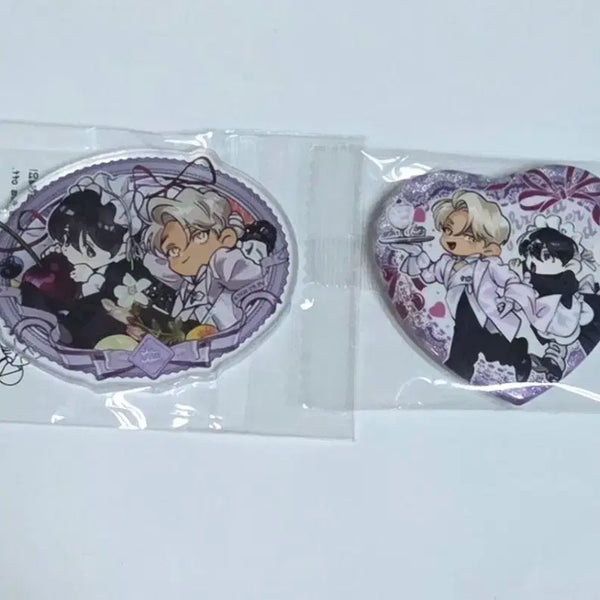[BUNJANG] Salon de Lebon Sweets Acrylic Magnet Heart Can Badge / 살롱 드 르봉 스위츠 아크릴 마그넷 하트 캔뱃지 신결