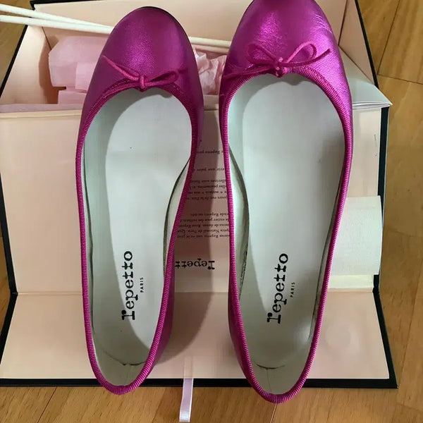 [BUNJANG] Repetto Sandreong Ballet Flats - Size 38.5 (Hot Pink) / 레페토산드리옹(백화점정품)38.5
