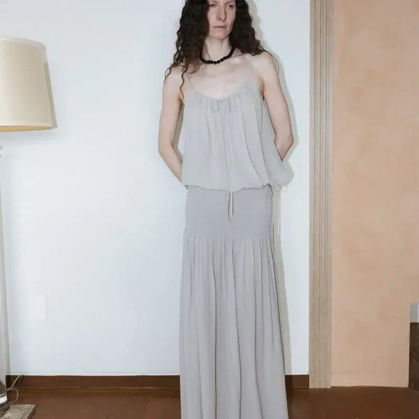 [BUNJANG] MONO H A Sheer Draped Camisole & Long Skirt Set / (새상품)모노하 쉬어 드레이프드 캐미솔 & 롱스커트 세트