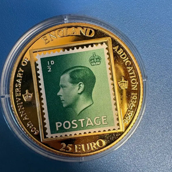 [BUNJANG] 25 Euro Stamp Commemorative Coin King Edward VIII / 25유로 우표 푸르프 기념주화