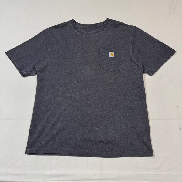 [BUNJANG] Carhartt One Pocket Short Sleeve T-Shirt Charcoal Grey / L) 칼하트 원포켓 반팔 티셔츠 차콜 그레이 F14