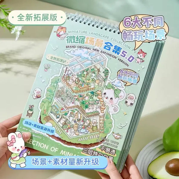 [BUNJANG] Miniature Landscape Collection 5.0 3D Sticker Book / 방꾸미기 미니어처 랜드스케이프 콜렉션 5.0 3D 스티커북