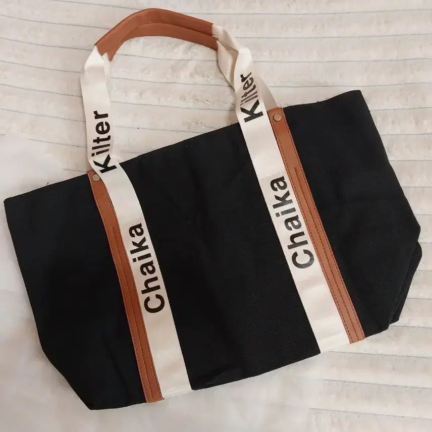 [BUNJANG] Large Black Canvas Eco Bag / 새제품 캔버스 에코백 대형 블랙
