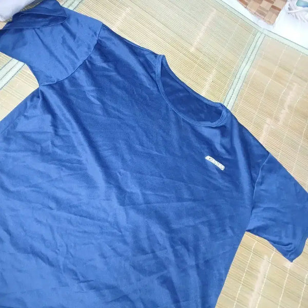 [BUNJANG] Men's Short Sleeve T-Shirt - Blue / 남성 반팔 티셔츠 블루