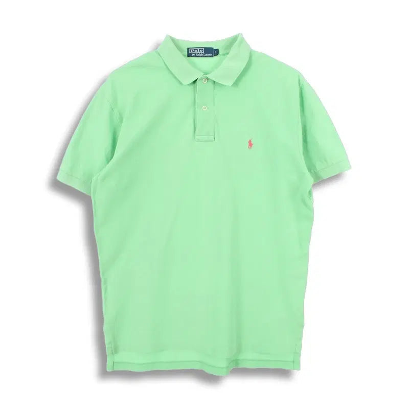 [BUNJANG] Polo Ralph Lauren 90's Cotton Pony Logo Short Sleeve Polo Shirt / 폴로 랄프로렌 (MEN - L) 코튼 90's 포니 로고 카라넥 반팔 티셔츠
