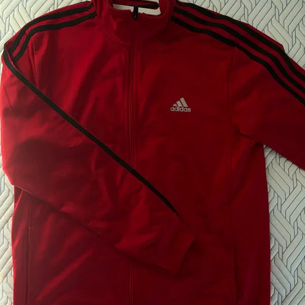 [BUNJANG] Adidas Training Jacket Red/Black / 아디다스 져지 레드블랙