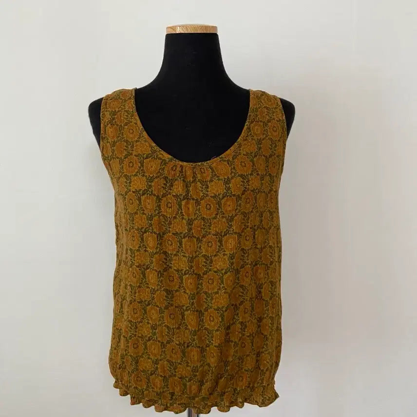 [BUNJANG] Orange Sleeveless Blouse / 오렌지 민소매 블라우스