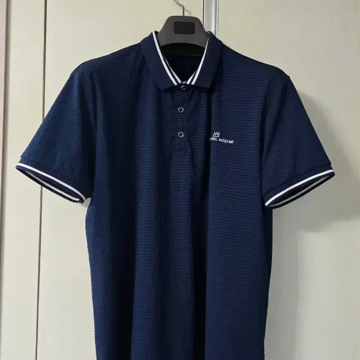 [BUNJANG] Jean-Michel Basquiat Collar T-Shirt Navy 105 / (최상급)장미쉘바스키아  카라티  105 남