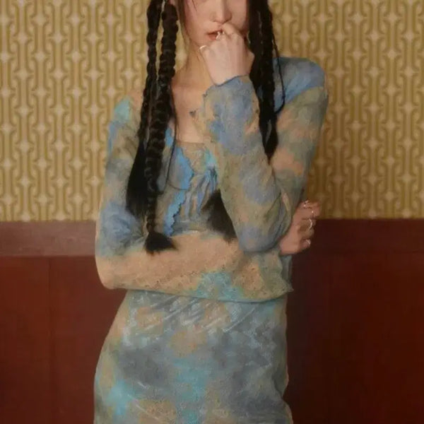 [BUNJANG] Ojos Tie-Dye Lace Dress / 새상품) 오호스 ojos 타이 다잉 레이스 원피스