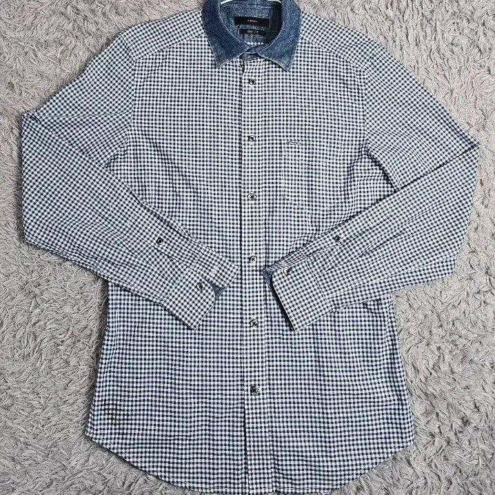 [BUNJANG] Diesel Check Shirt Blue S / 디젤 DIESEL 체크 셔츠 블루 S