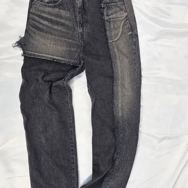 [BUNJANG] Mihara Yasuhiro Patchwork Denim Pants / 미하라야스히로패치워크데님팬츠