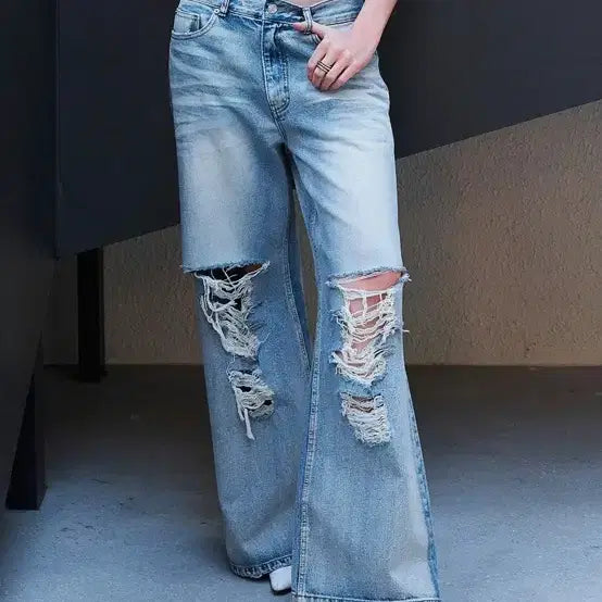[BUNJANG] 2000Archives Snyder Distressed Denim Jeans / 2000아카이브스 SNYDER DISTRESSED DENIM